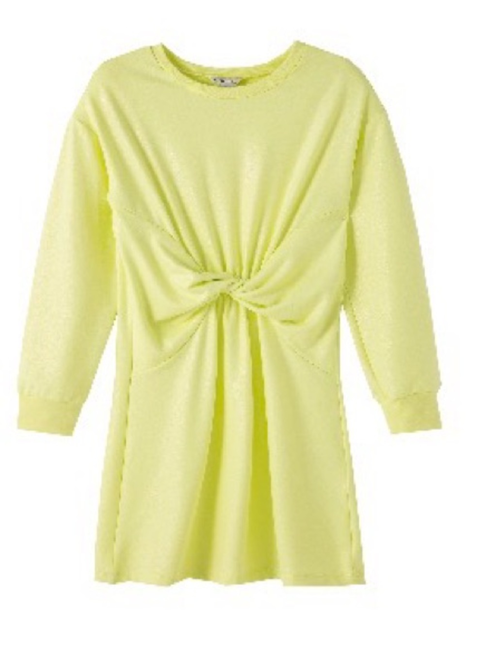 Habitual Girls Yellow/Green Twist Front Long Sleeve Dress- Size 14